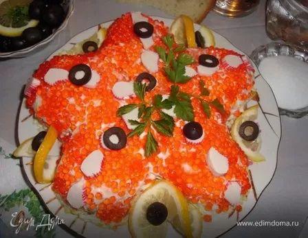 Какого цвета звезды. Салат Морская звезда